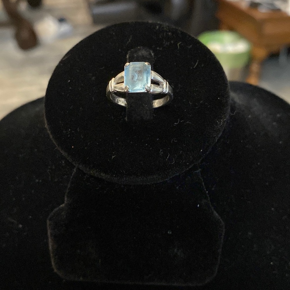 Sterling Silver Blue Ring